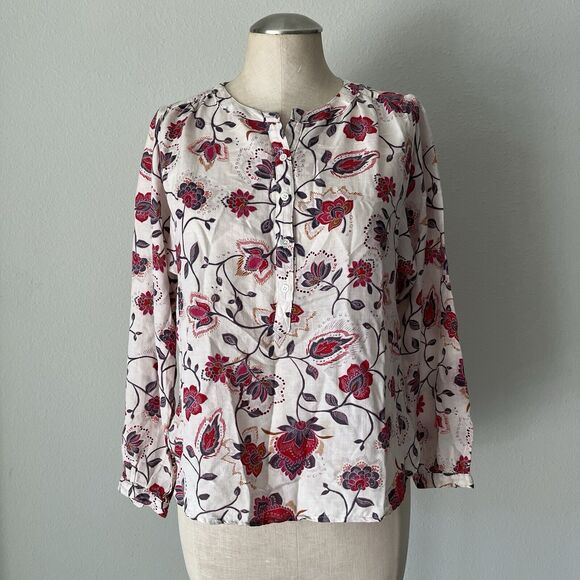 Xirena Floral Pullover Blouse Silk Blend long sleeve size XS, Casual, breathable - Picture 1 of 9